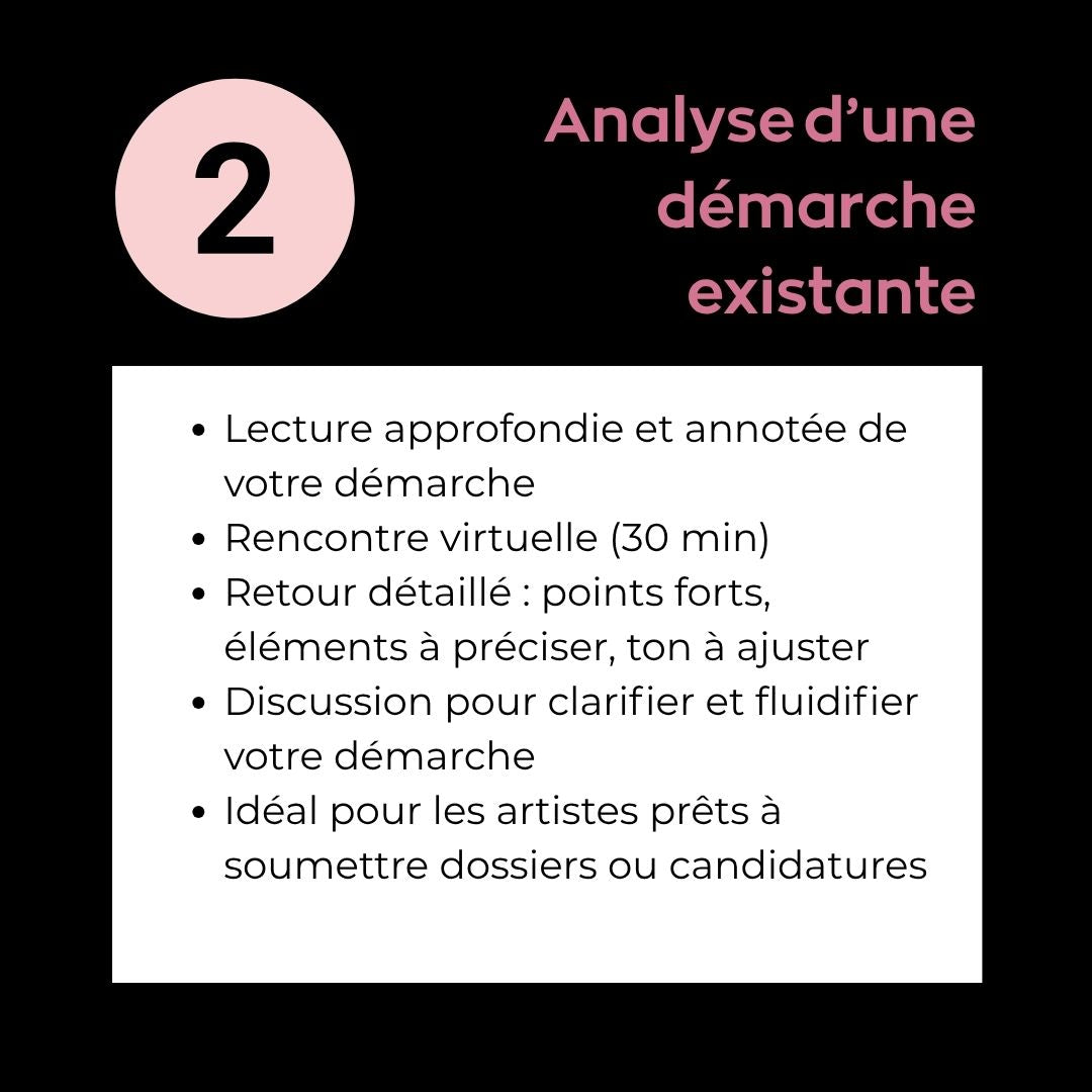 Coaching artistique À LA CARTE – Clarifie, affine et affirme ta démarche de création