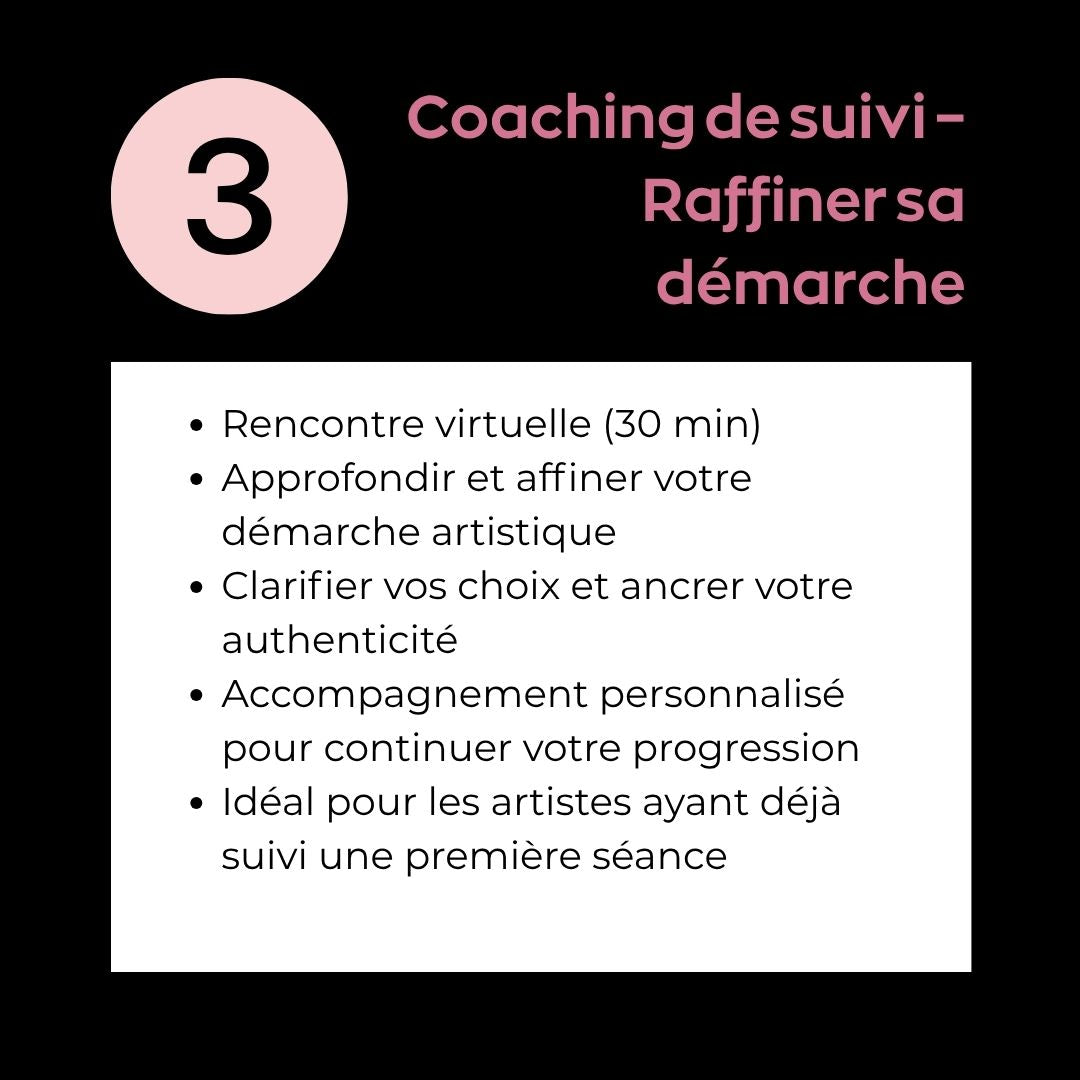 Coaching artistique À LA CARTE – Clarifie, affine et affirme ta démarche de création