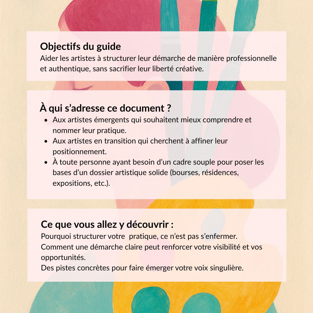 Écrire son art – La démarche de création (GUIDE PDF pour artistes)