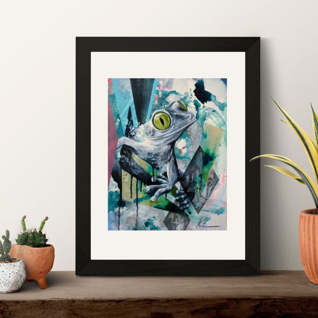 IMPRESSION GRENOUILLE, AFFICHE qualité musée ki artiste peintre