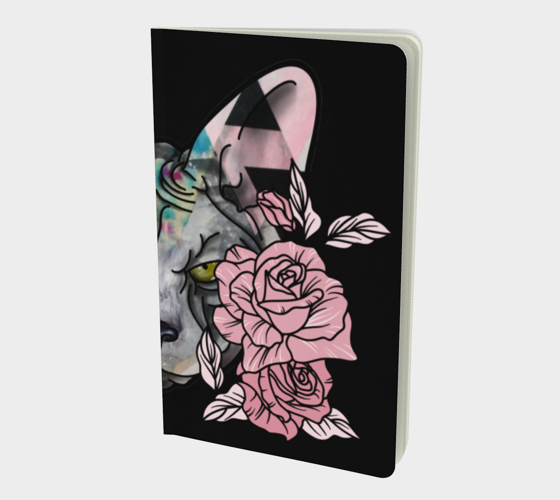 LIQUIDATION Carnet de Notes Illustré – pieuvre et fleurs / chat et fleurs | illustration numérique, Fait à Montréal