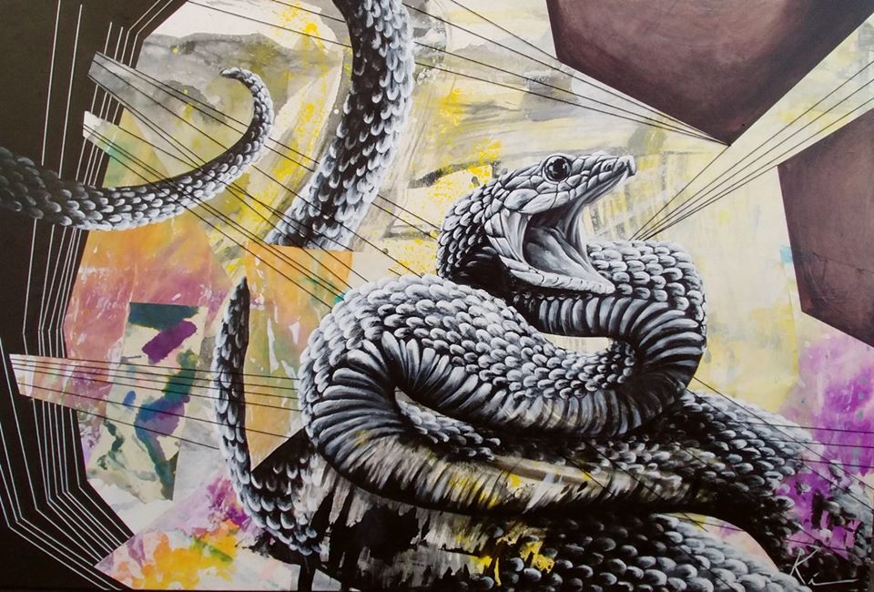 Housse serpent- 22x22